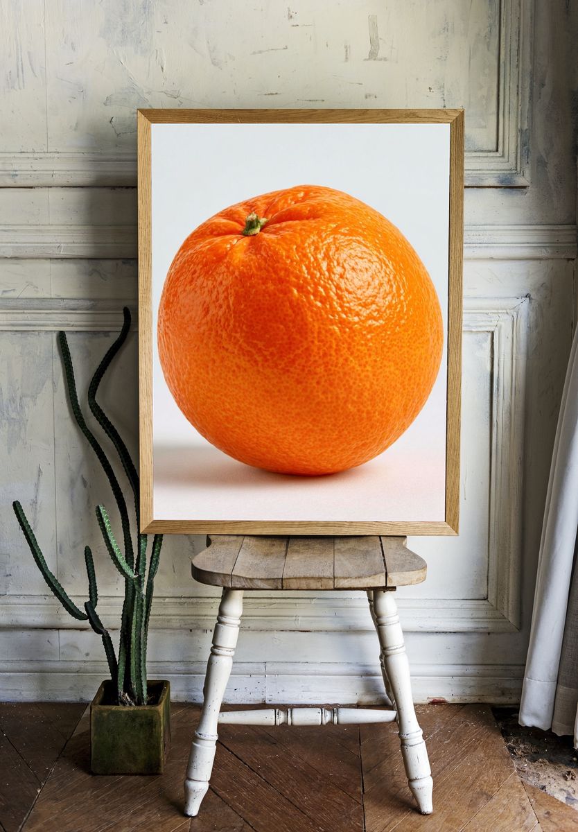 Orange Still Life Photography Poster. — room view 1