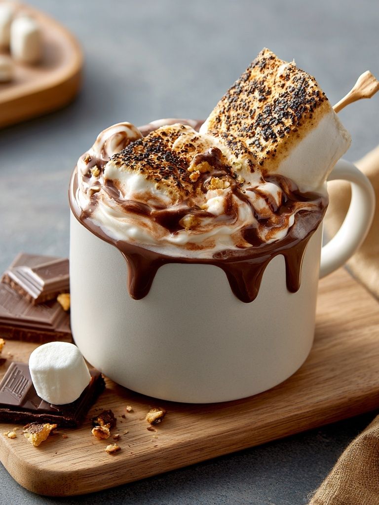 Chocolate Marshmallow Mug Photography Poster. poster — food-drink art