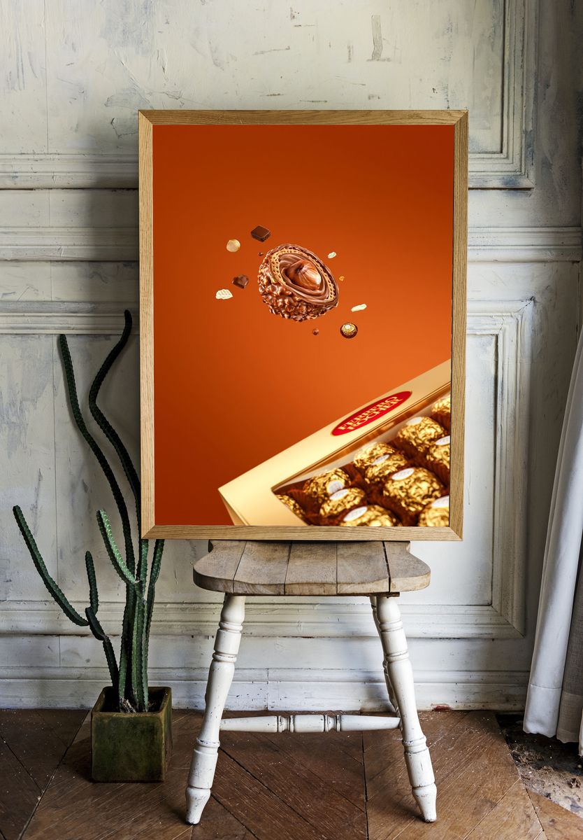 Ferrero Rocher Chocolate Still Life Print. — room view 1