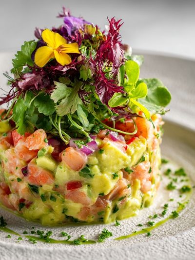 Gourmet Seafood Tartare Photography Poster. poster print