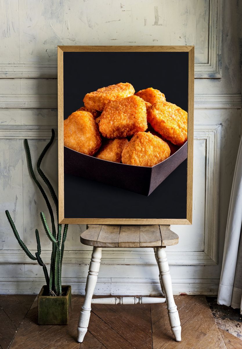 Chicken Nuggets Food Photography Poster. — room view 1