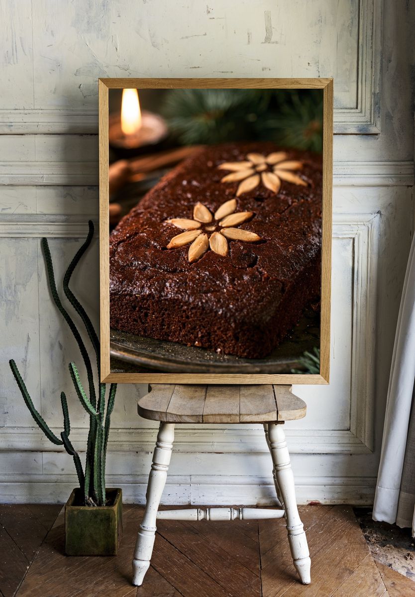 Chocolate Cake Still Life Poster. — room view 1