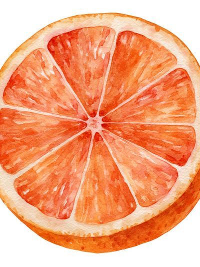 Orange Slice Watercolor Print. poster