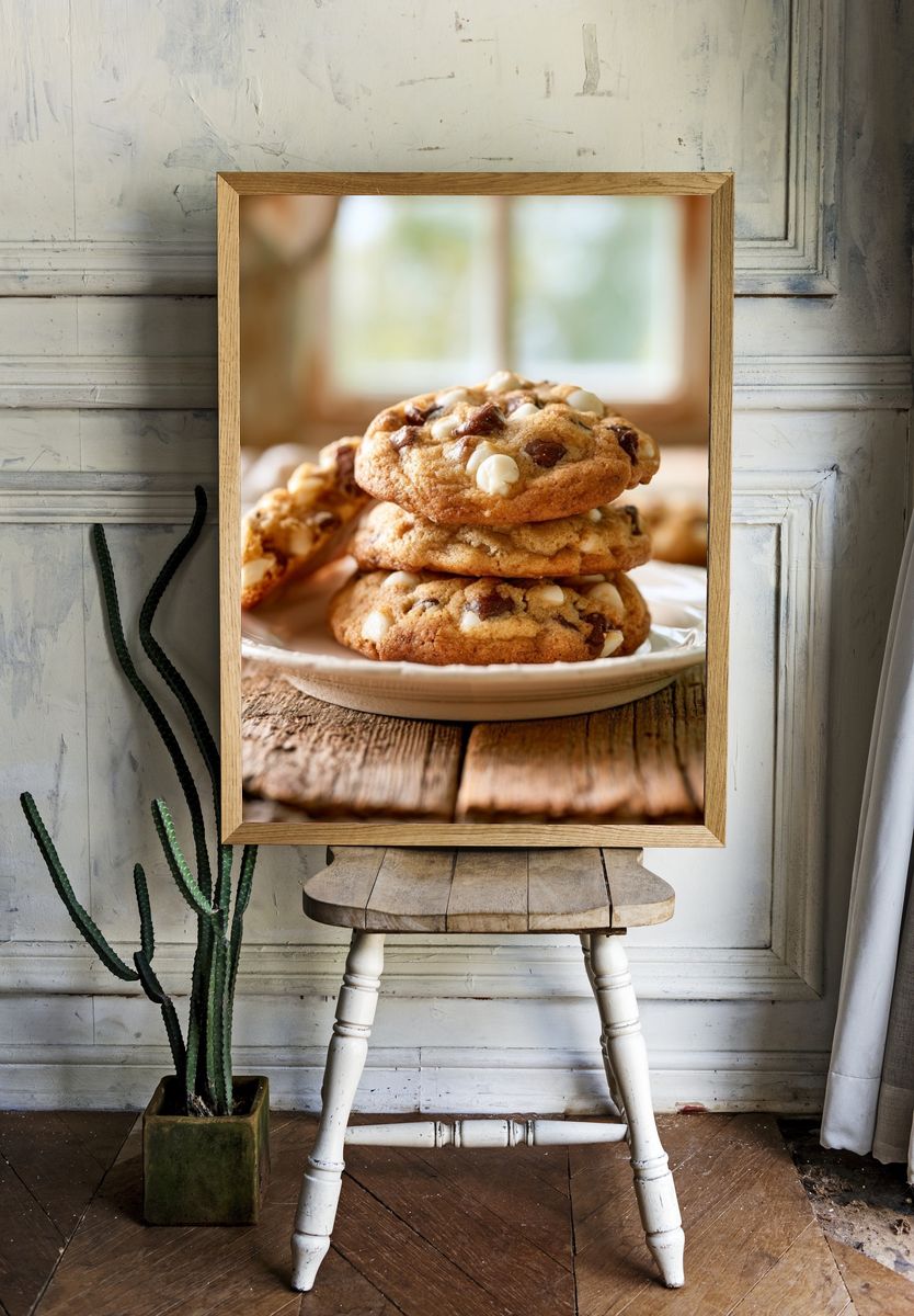 Chocolate Chip Cookies Food Print. — room view 1
