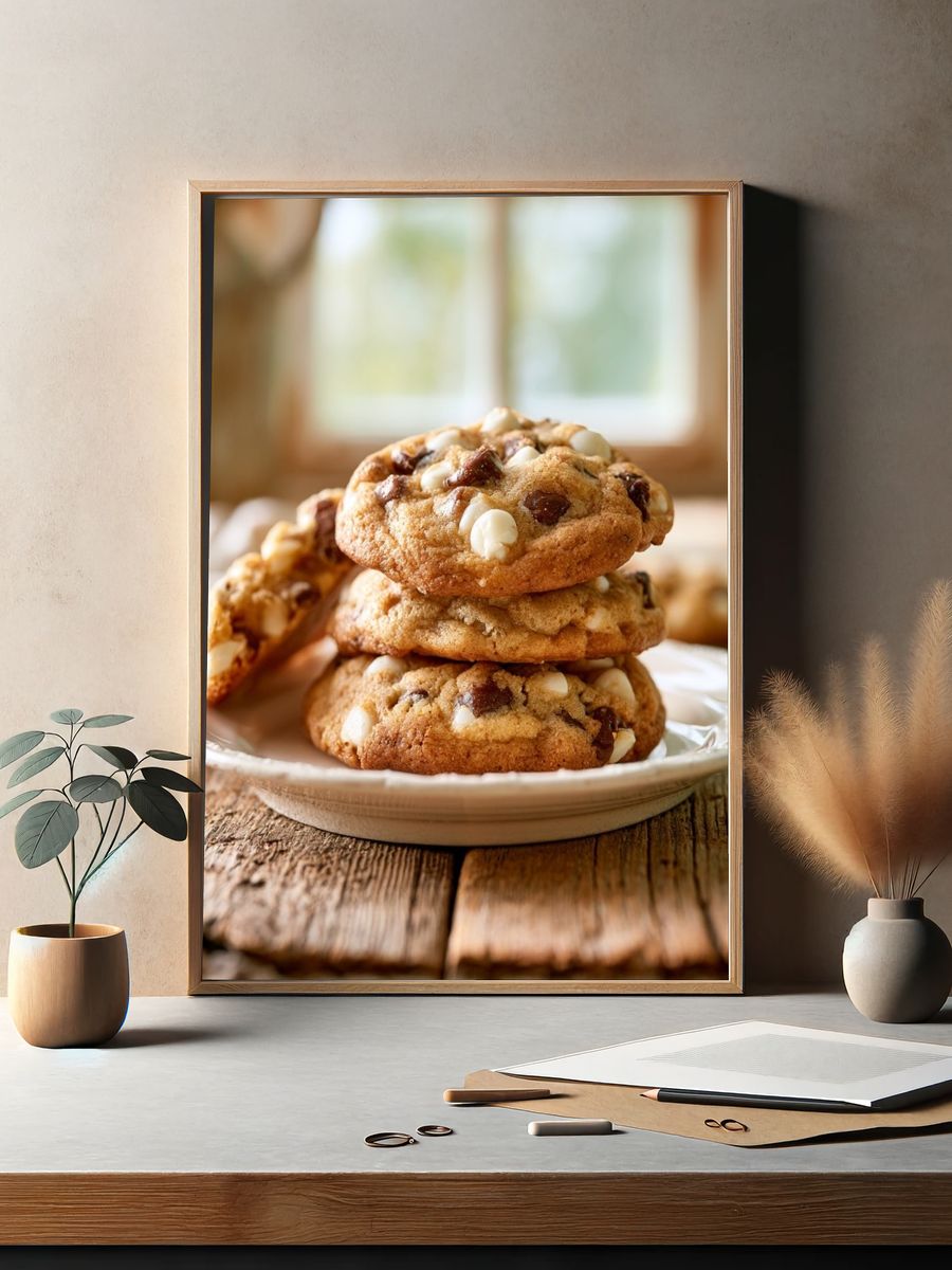 Chocolate Chip Cookies Food Print. — room view 2