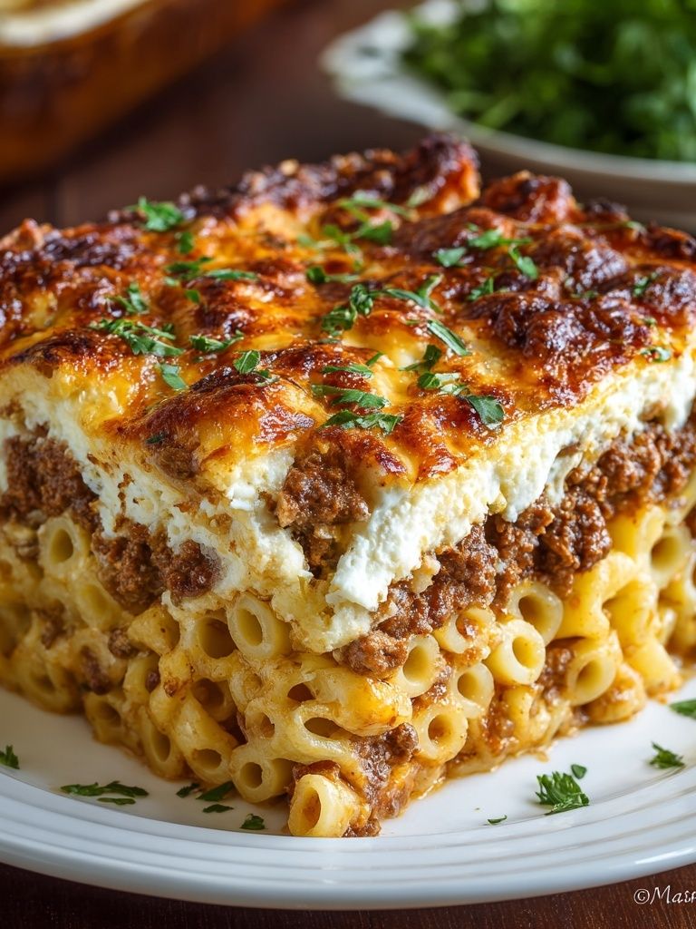 Baked Pasta Casserole Photography Poster. poster — food-drink art