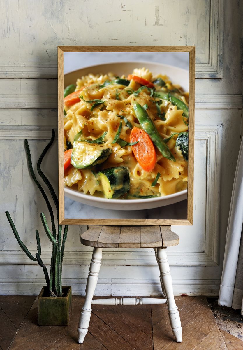 Creamy Vegetable Pasta Print. — room view 1