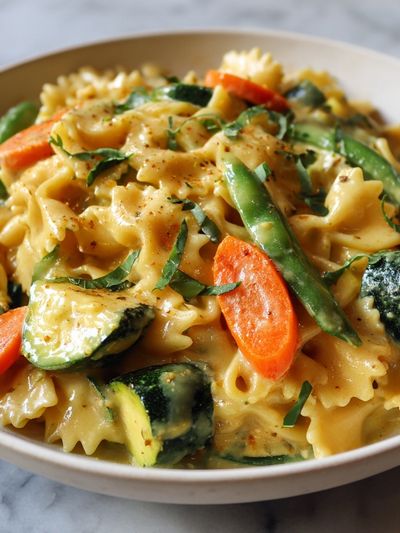 Creamy Vegetable Pasta Print.
