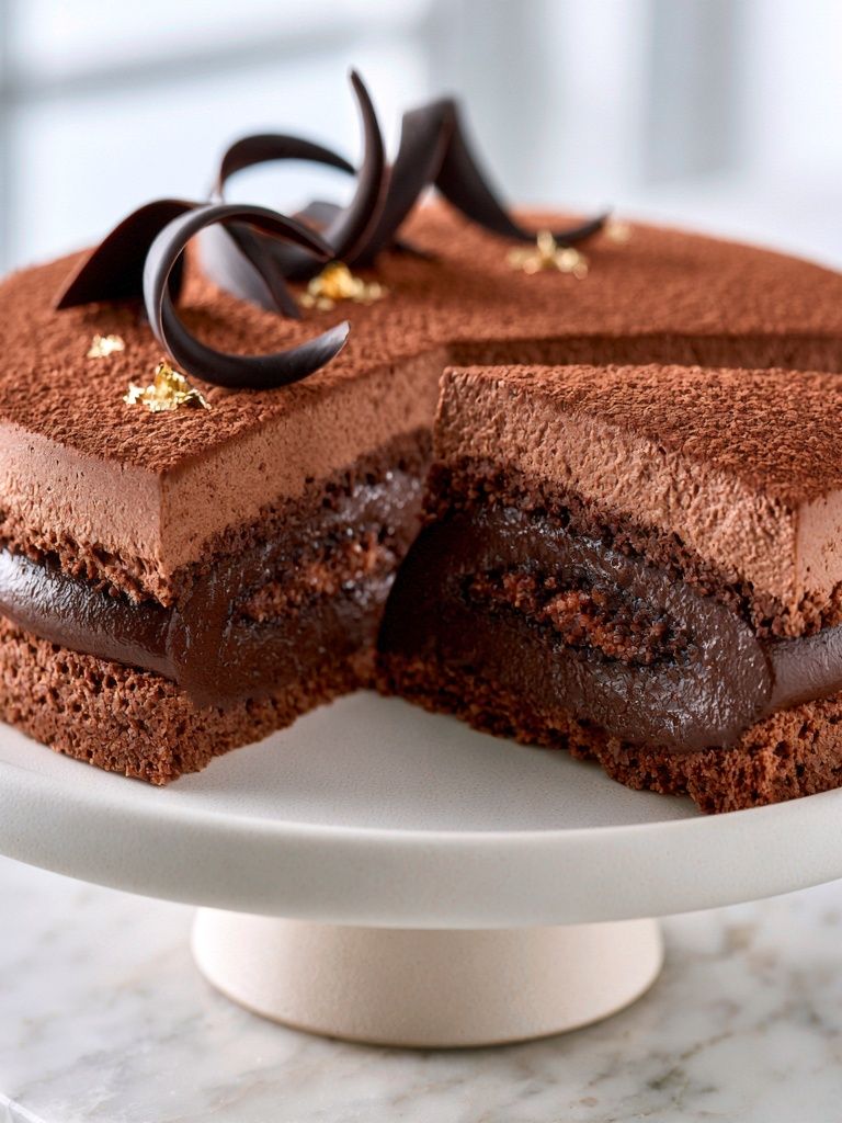 Chocolate Cake Slice Food-Drink Poster. poster — food-drink art