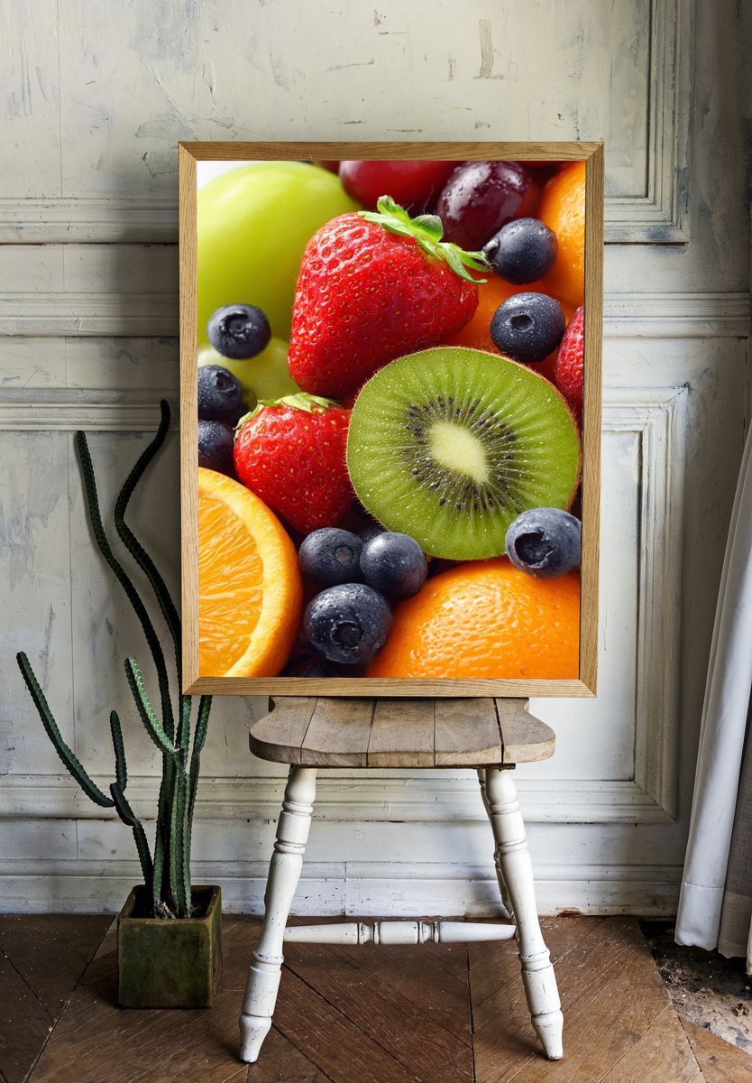 Fresh Fruit Still Life Poster. room preview