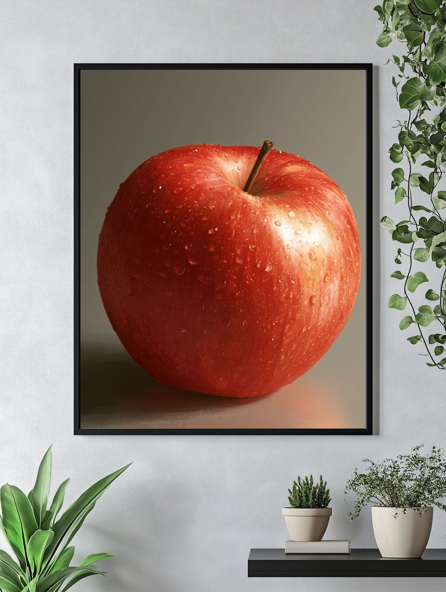 Red Apple Still Life Poster. — room view 4