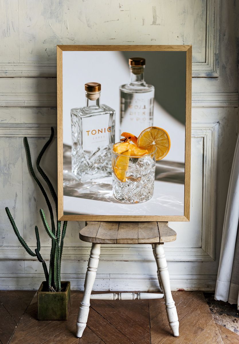 Gin Tonic Still Life Poster. — room view 1