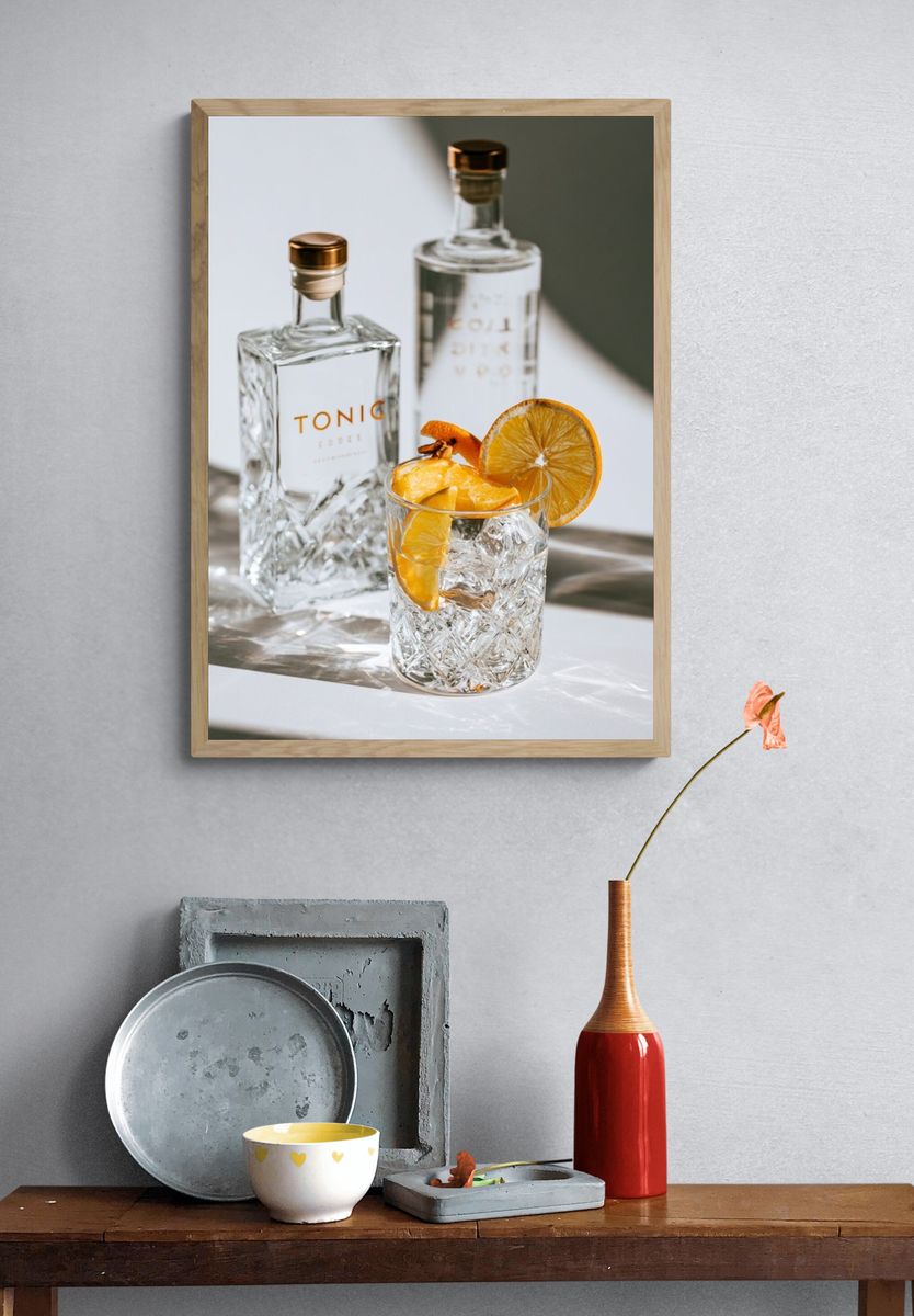 Gin Tonic Still Life Poster. — room view 3