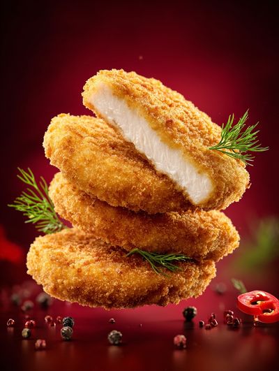 Crispy Chicken Cutlets Food Poster. poster print