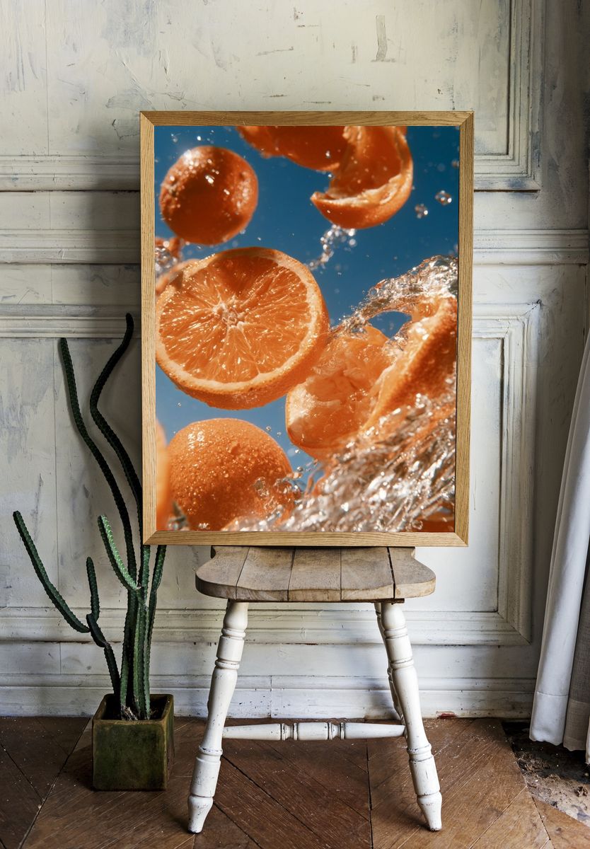 Citrus Splash Photography Poster. — room view 1