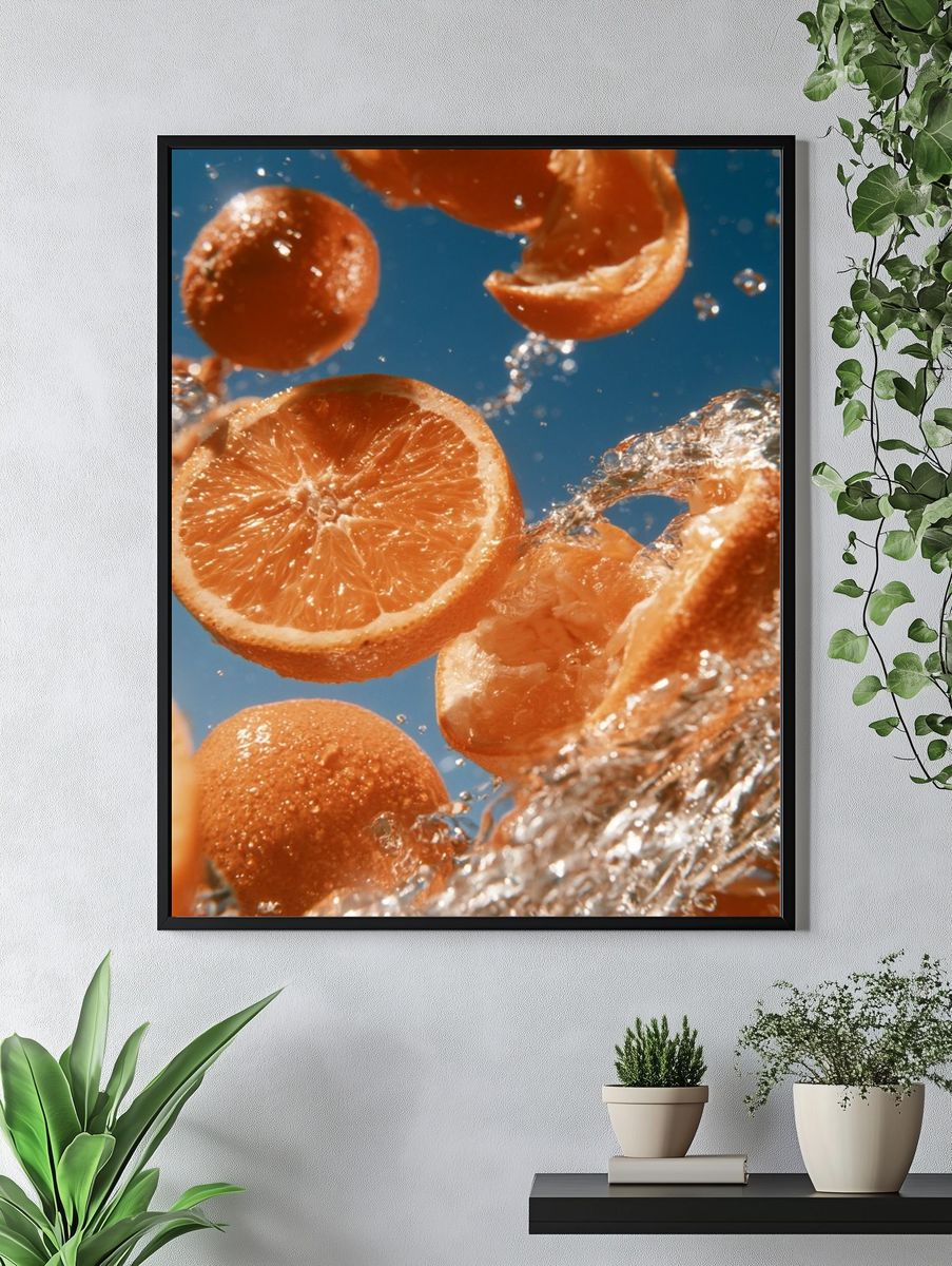 Citrus Splash Photography Poster. — room view 4