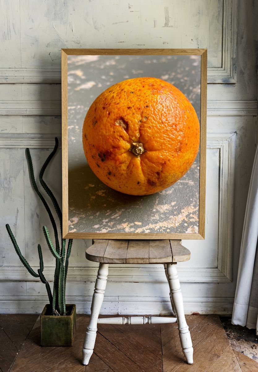 Orange Still Life Photography Poster. — room view 1