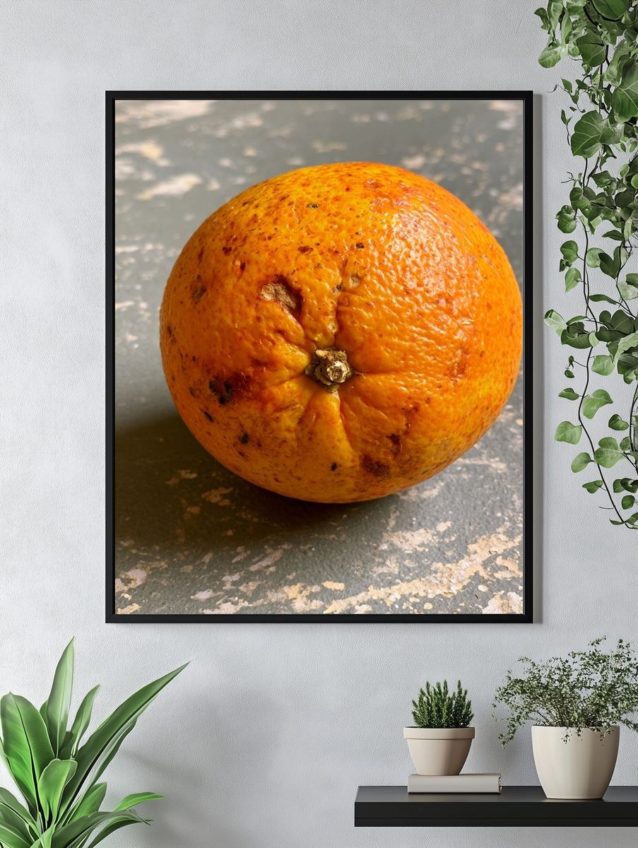 Orange Still Life Photography Poster. — room view 4