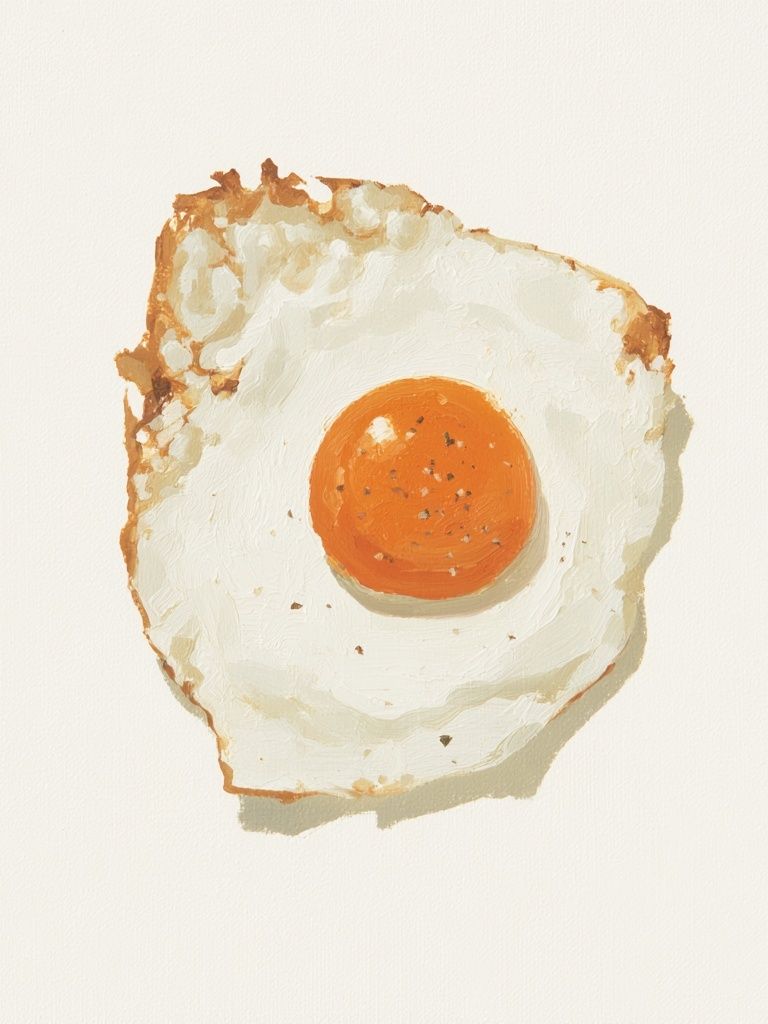 Sunny Side Up Egg Illustration Poster. poster — food-drink art
