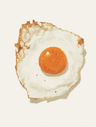 Sunny Side Up Egg Illustration Poster. poster