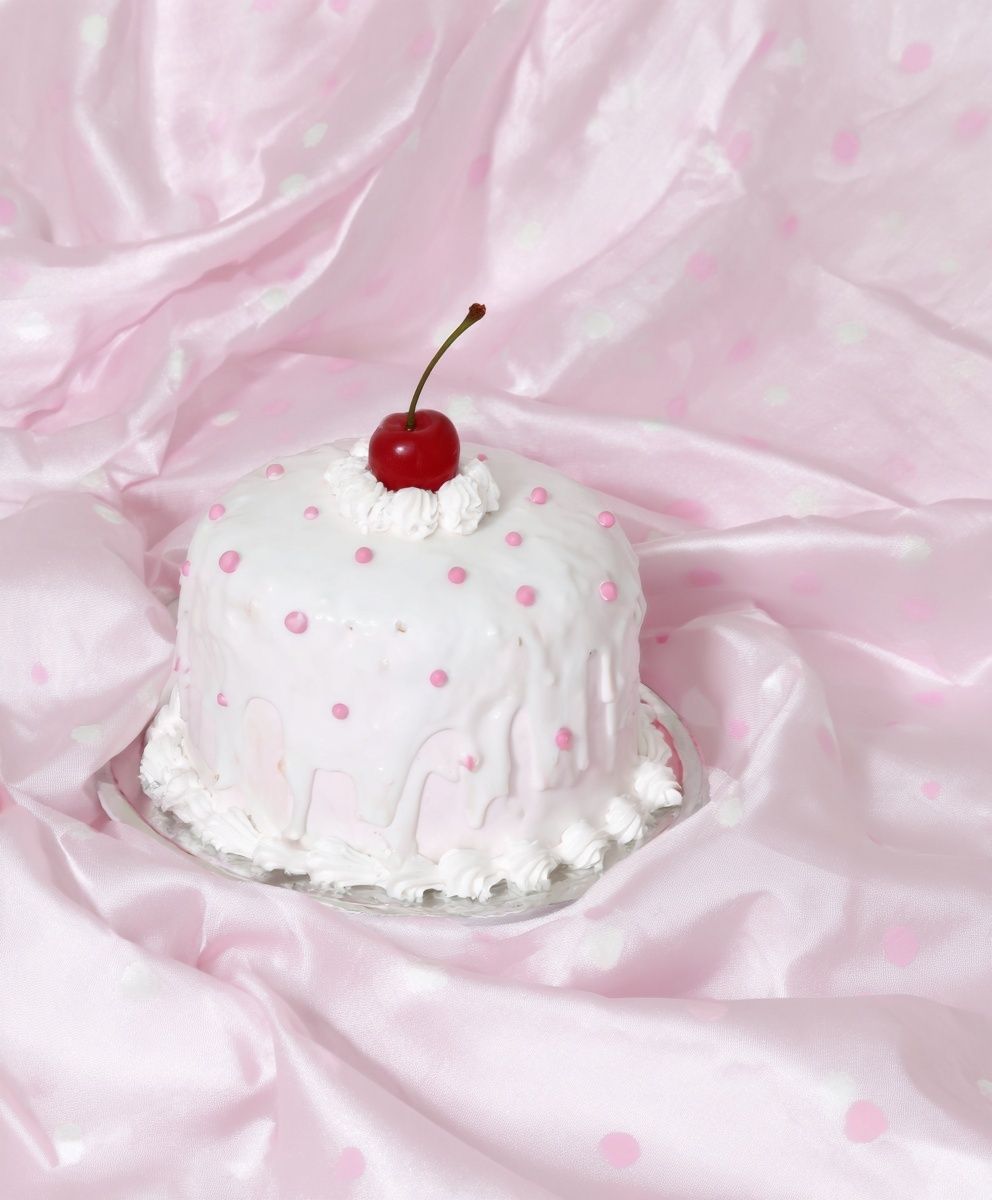 Cherry Cake Still Life Poster. poster detail