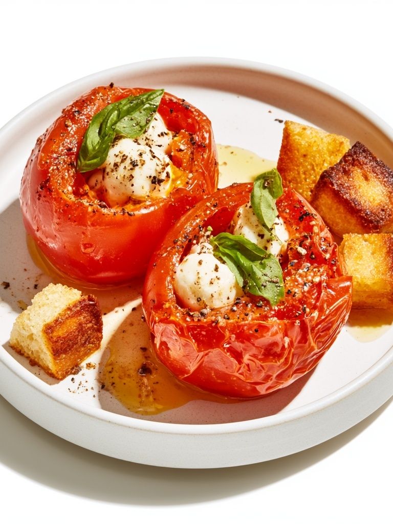Roasted Tomato and Burrata Food Print. poster detail