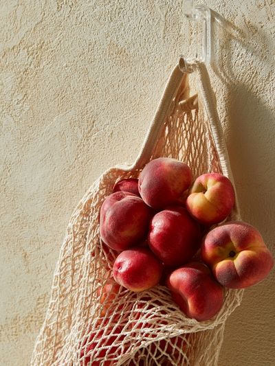 Peaches in Net Bag Photography Poster.