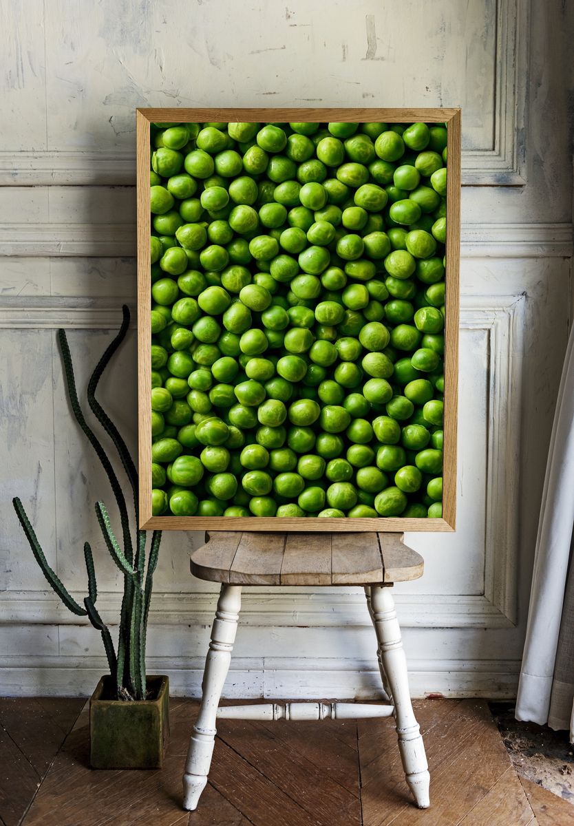 Green Peas Macro Photography Poster. room preview