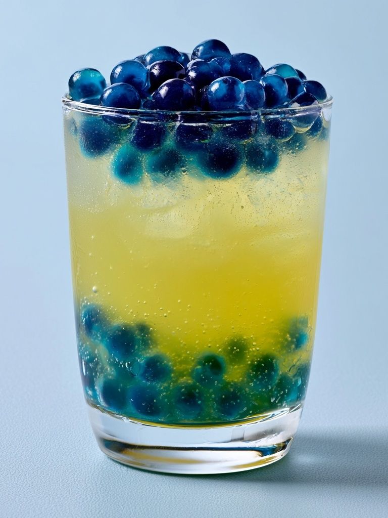 Blue Berry Cocktail Photography Poster. poster detail