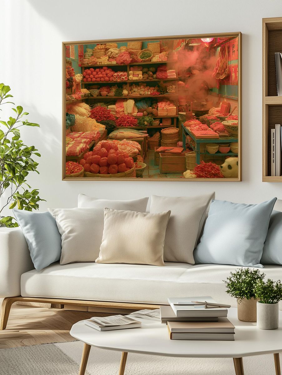 Spice Market Still Life Poster. — room view 2