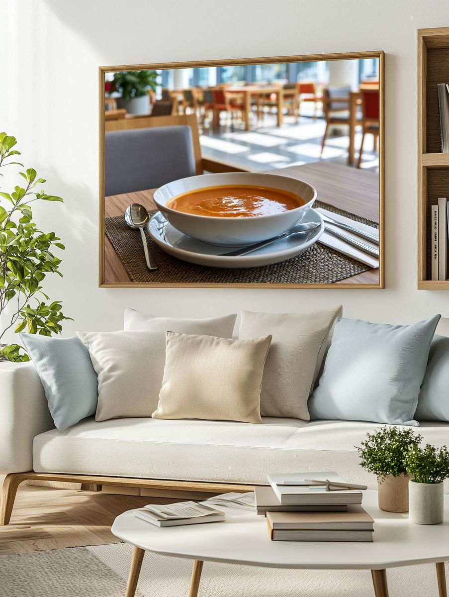 Tomato Soup Table Setting Print. — room view 2