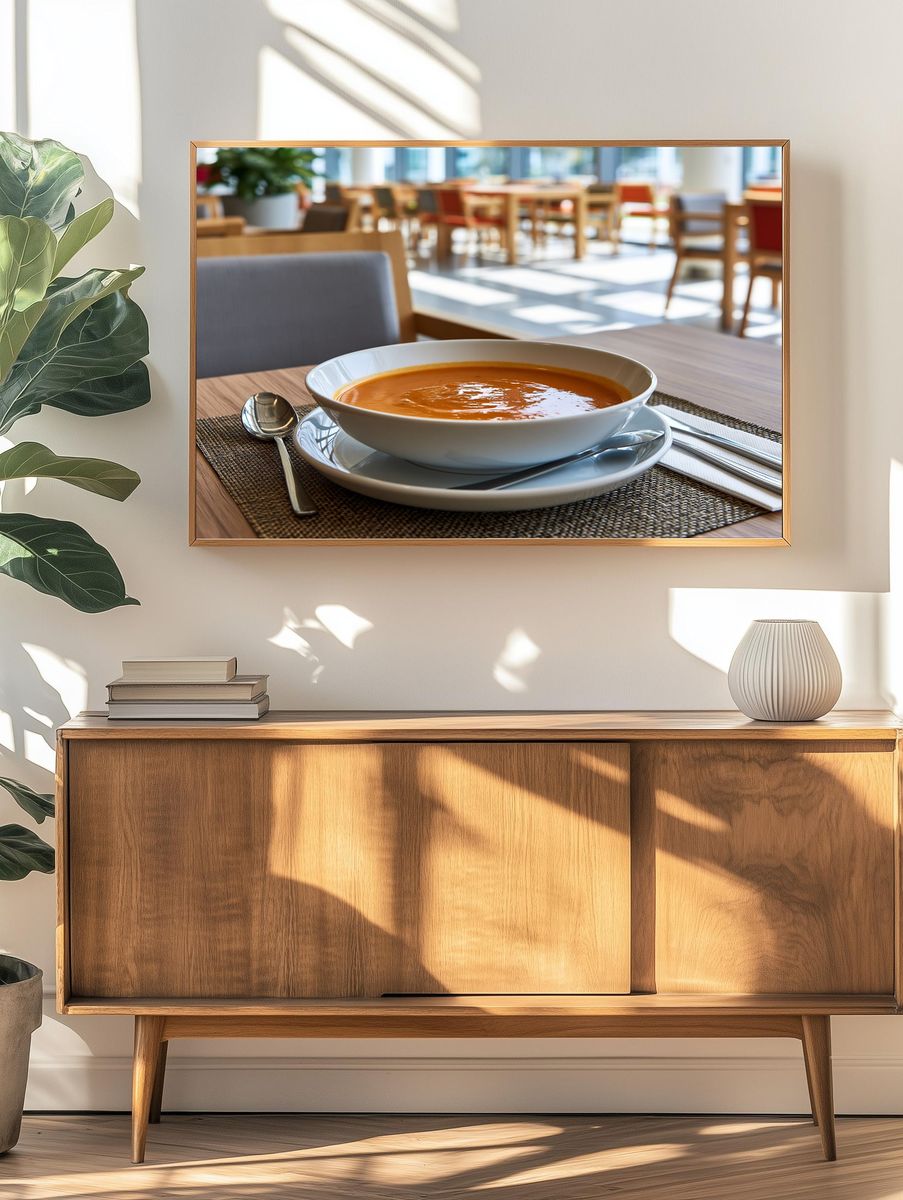 Tomato Soup Table Setting Print. — room view 3