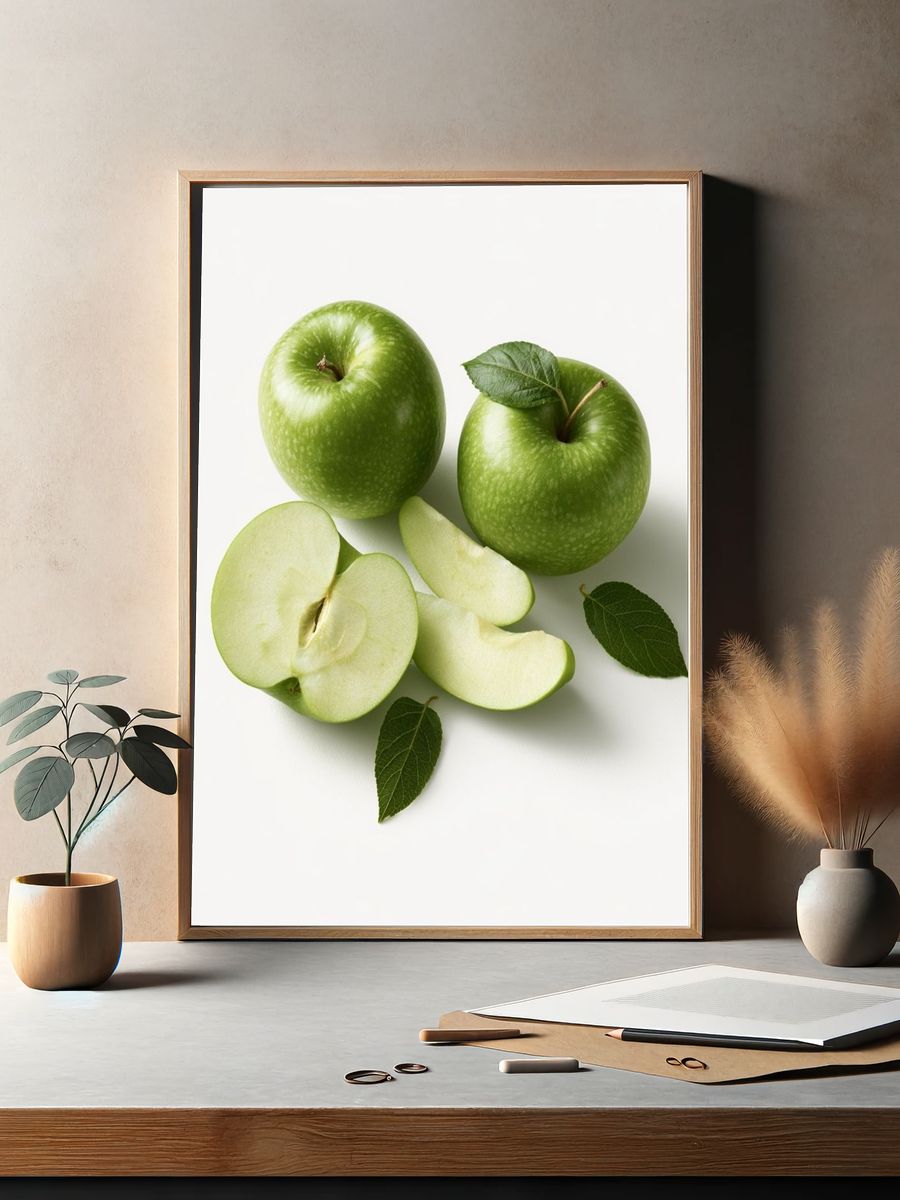 Green Apples Still Life Print. — room view 2