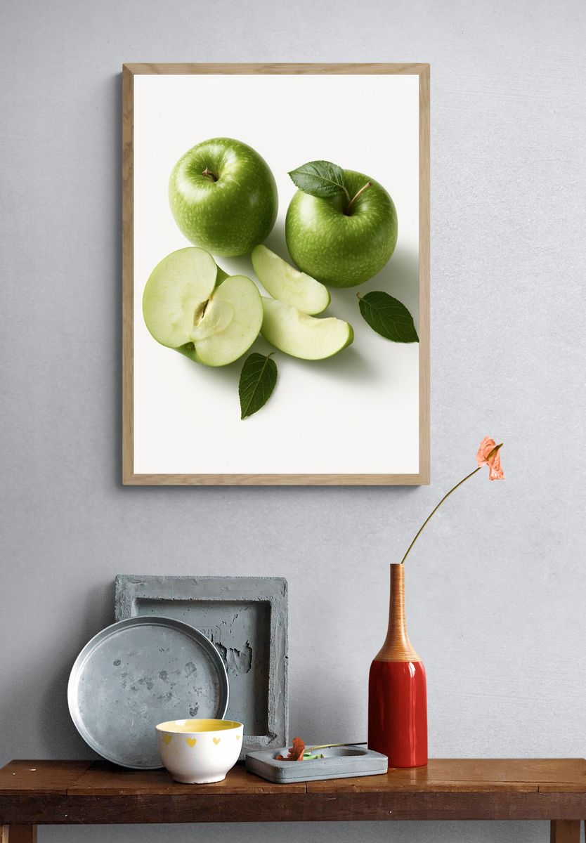 Green Apples Still Life Print. — room view 3