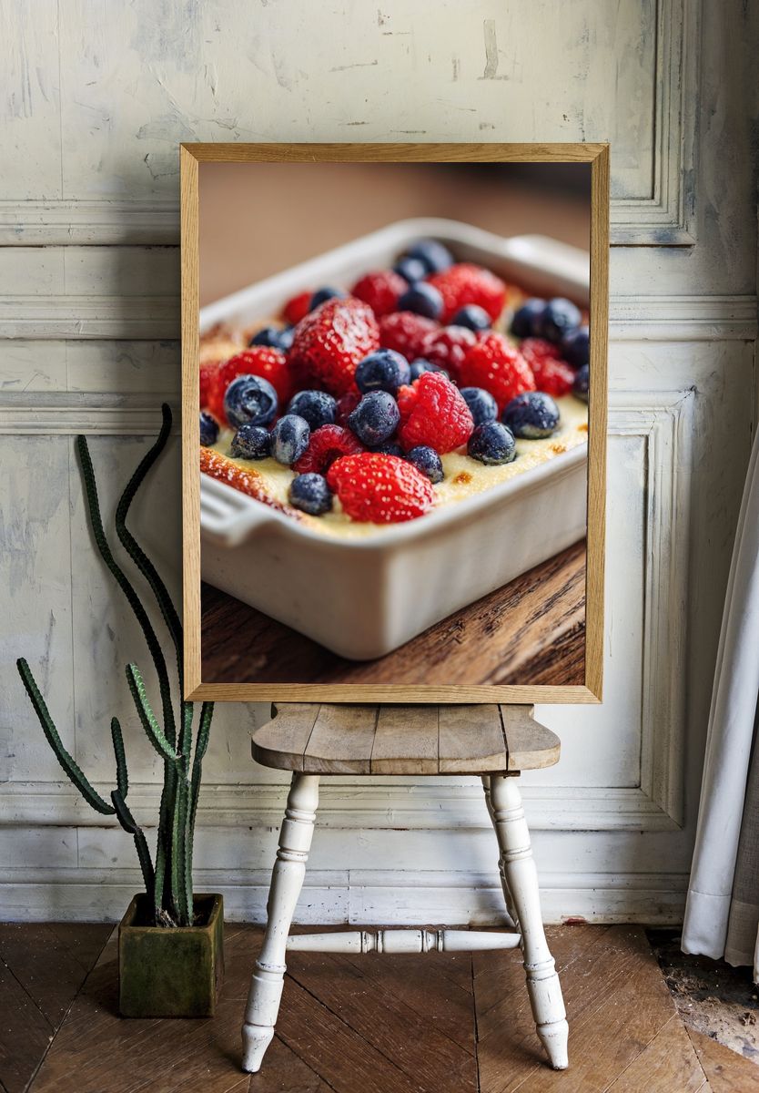 Berry Baked Dessert Food Poster. — room view 1