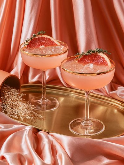 Grapefruit Cocktail Still Life Print. poster