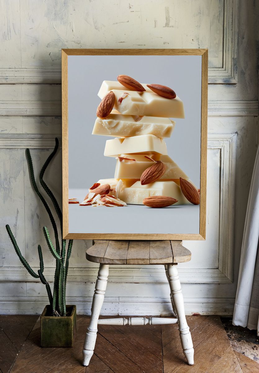 Almond Chocolate Stack Food Poster. — room view 1