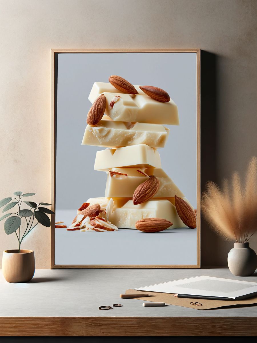 Almond Chocolate Stack Food Poster. — room view 2