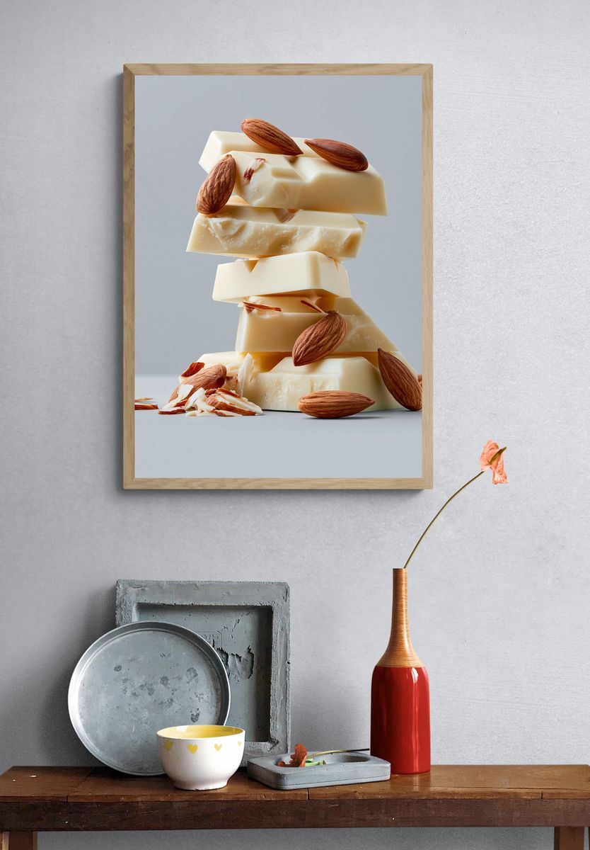 Almond Chocolate Stack Food Poster. — room view 3