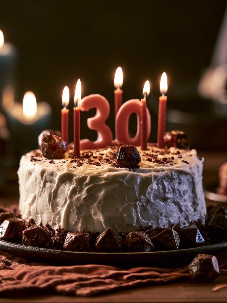 Birthday Cake Candlelight Photography Poster. poster detail