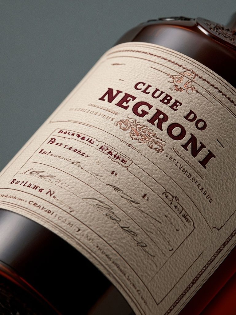 Clube do Negroni Bottle Print. poster detail