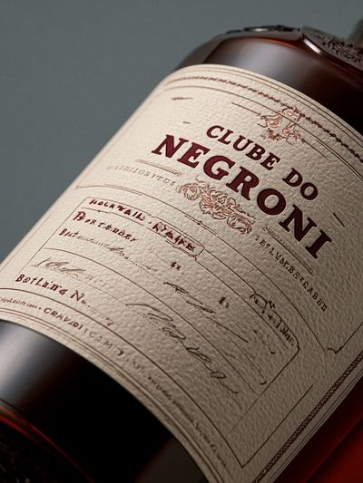 Clube do Negroni Bottle Print. poster