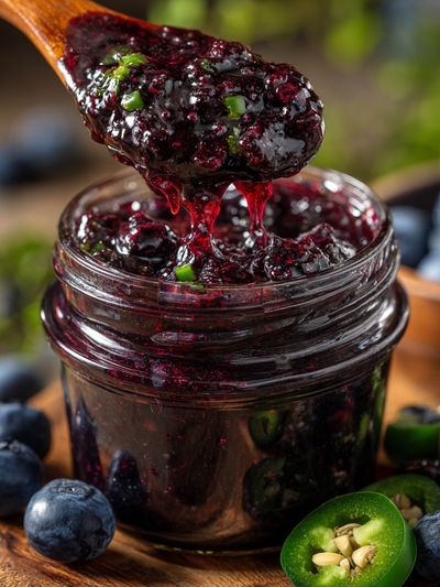 Blueberry Jam Food-Drink Poster. poster print