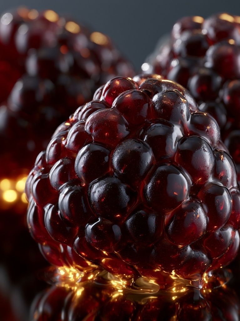 Glossy Blackberry Still Life Print. poster — food-drink art