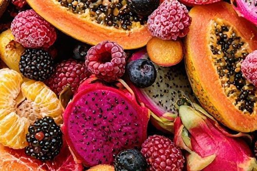 Tropical Fruit Still Life Poster. poster — food-drink art