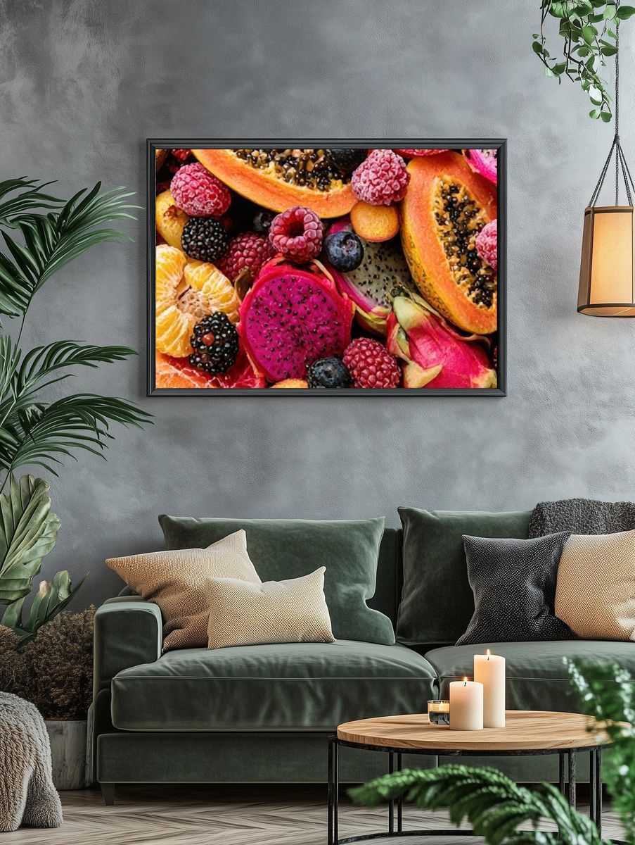 Tropical Fruit Still Life Poster. — room view 4