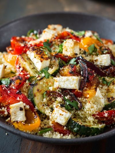 Roasted Vegetable Couscous Food Print. poster print