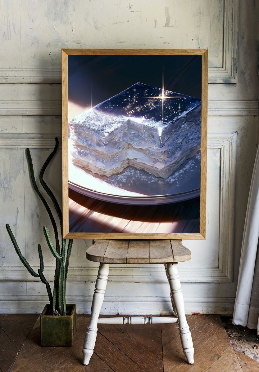 Cosmic Dessert Still Life Poster. — room view 1