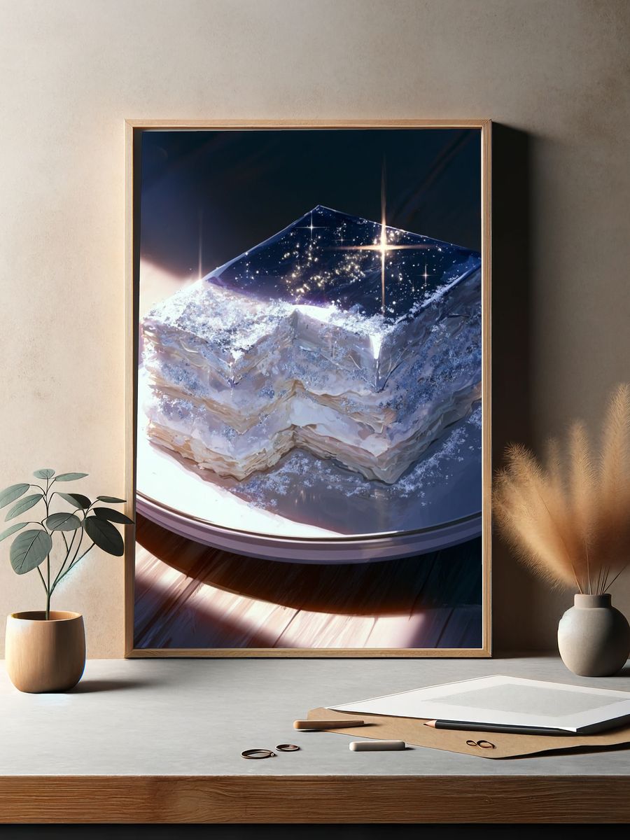 Cosmic Dessert Still Life Poster. — room view 2