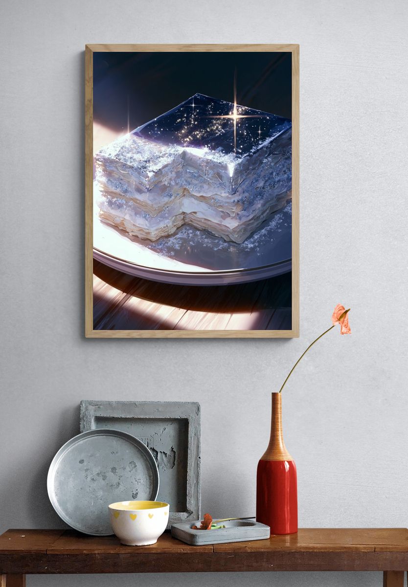 Cosmic Dessert Still Life Poster. — room view 3